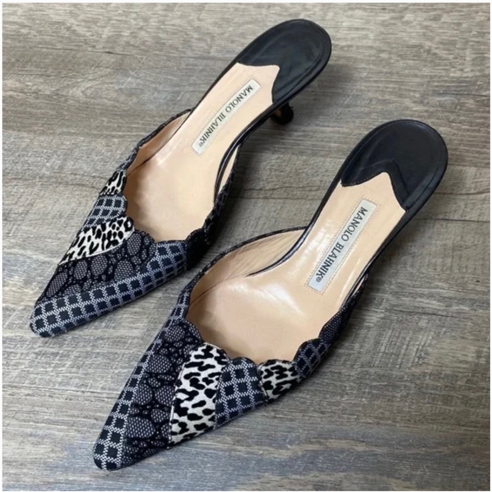 Manolo Blahnik Pointy Toe Mules
